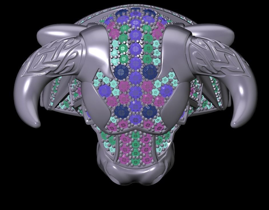 Bull ring  3D print model_8