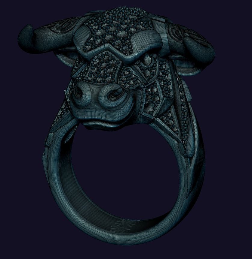 Bull ring  3D print model_11