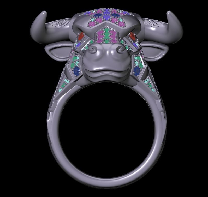 Bull ring  3D print model_7