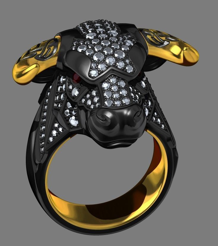 Bull ring  3D print model_2