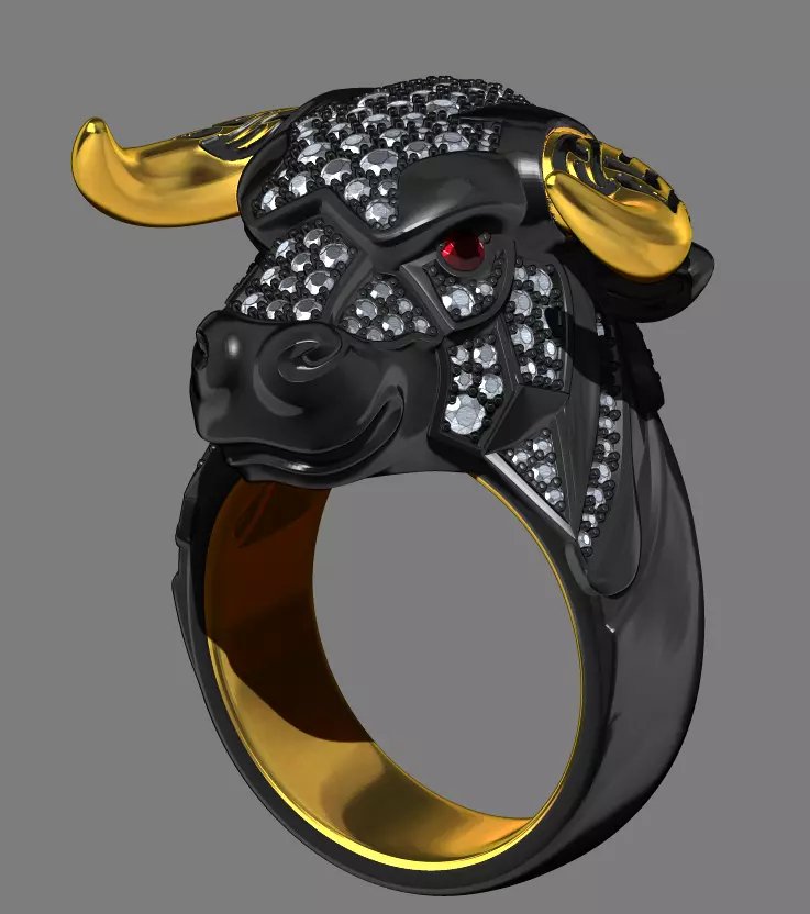 Bull ring  3D print model_0