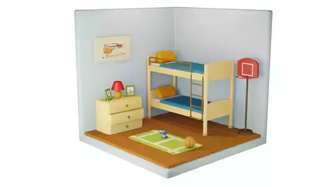 Free 3D Isometric Kidsroom