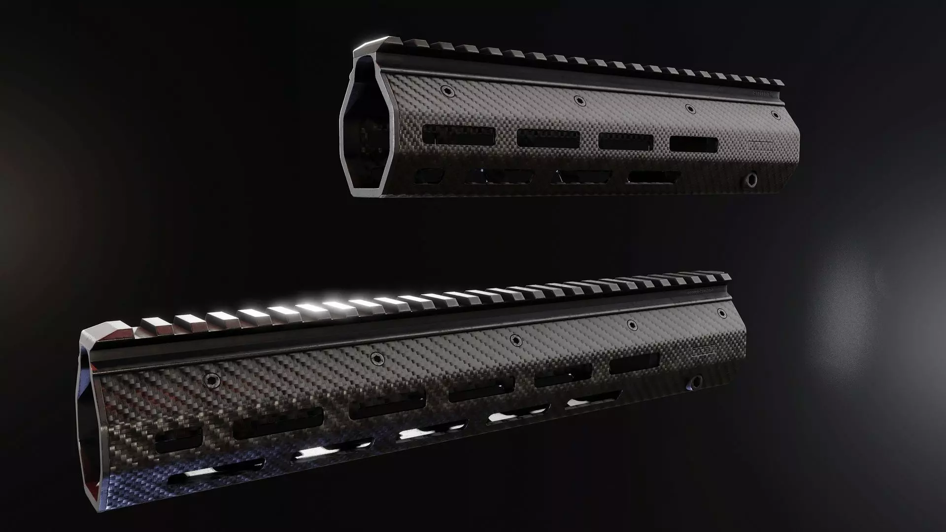 HK416 Carbon Fiber Lancer Handguard Low-poly 3D model_0