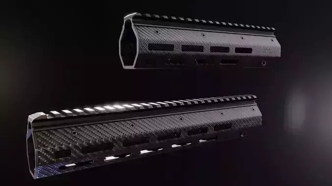 HK416 Carbon Fiber Lancer Handguard Low-poly 3D model