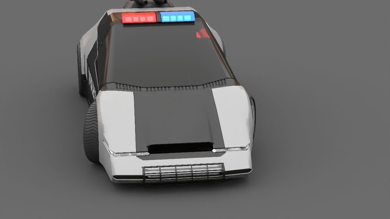 sci-fi Police car 3D model_17