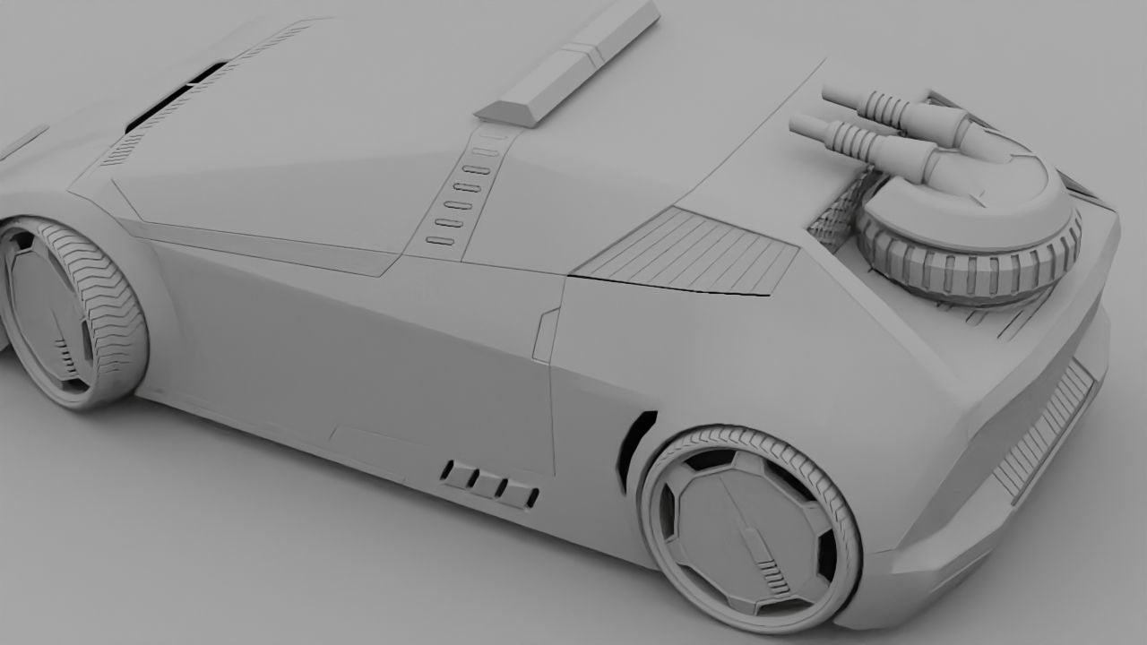 sci-fi Police car 3D model_25
