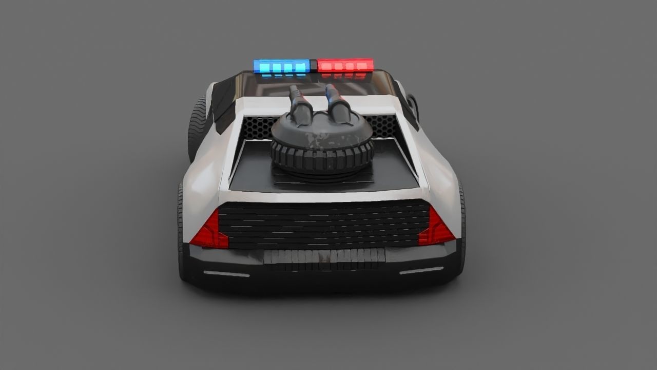 sci-fi Police car 3D model_8