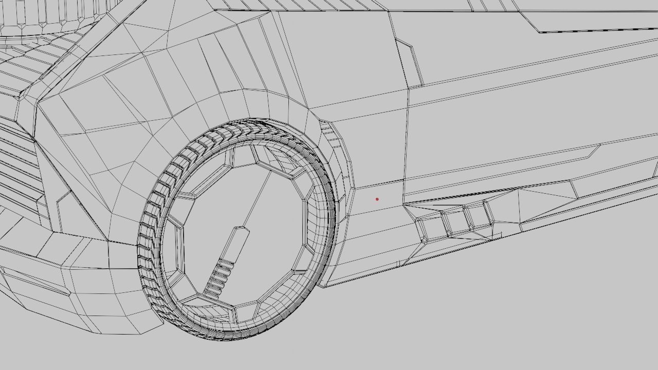 sci-fi Police car 3D model_33