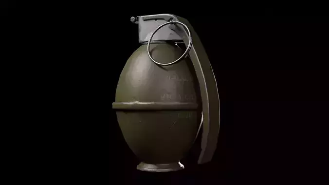 M-26 Frag Grenade Low-poly 3D model
