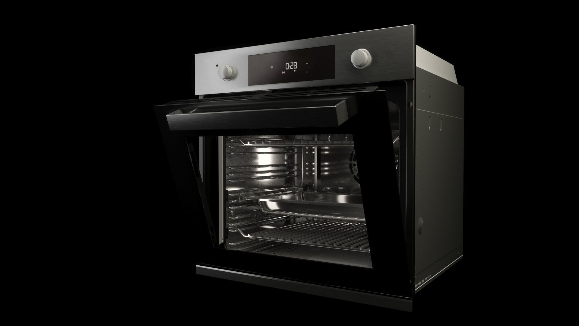 Oven Single Wall 3D model_1