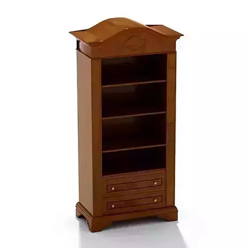 Four Tiered Wooden Bookshelf 3D model