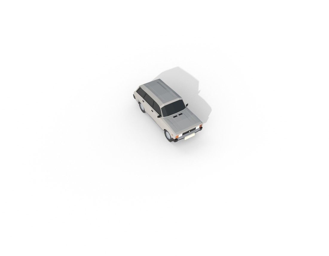Lada 2104 1984 - 1534 poly - 5 Diffirent Colour Low-poly Low-poly 3D model_8