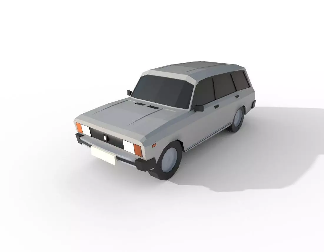 Lada 2104 1984 - 1534 poly - 5 Diffirent Colour Low-poly Low-poly 3D model_0