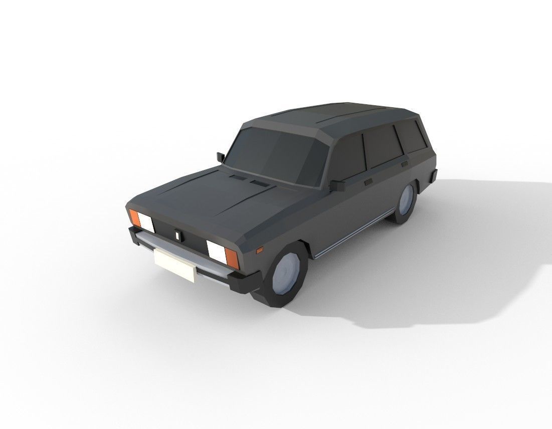 Lada 2104 1984 - 1534 poly - 5 Diffirent Colour Low-poly Low-poly 3D model_1