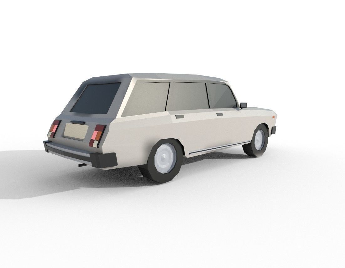 Lada 2104 1984 - 1534 poly - 5 Diffirent Colour Low-poly Low-poly 3D model_7