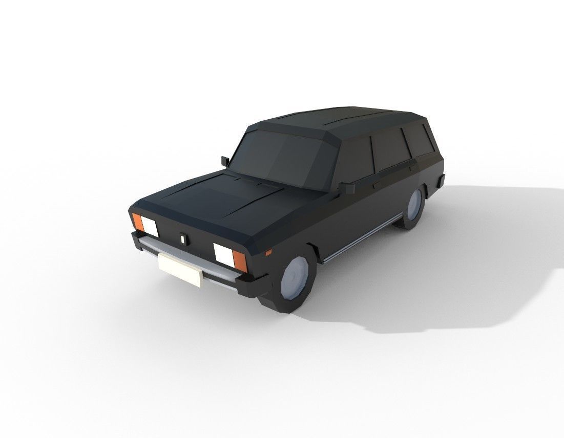 Lada 2104 1984 - 1534 poly - 5 Diffirent Colour Low-poly Low-poly 3D model_4