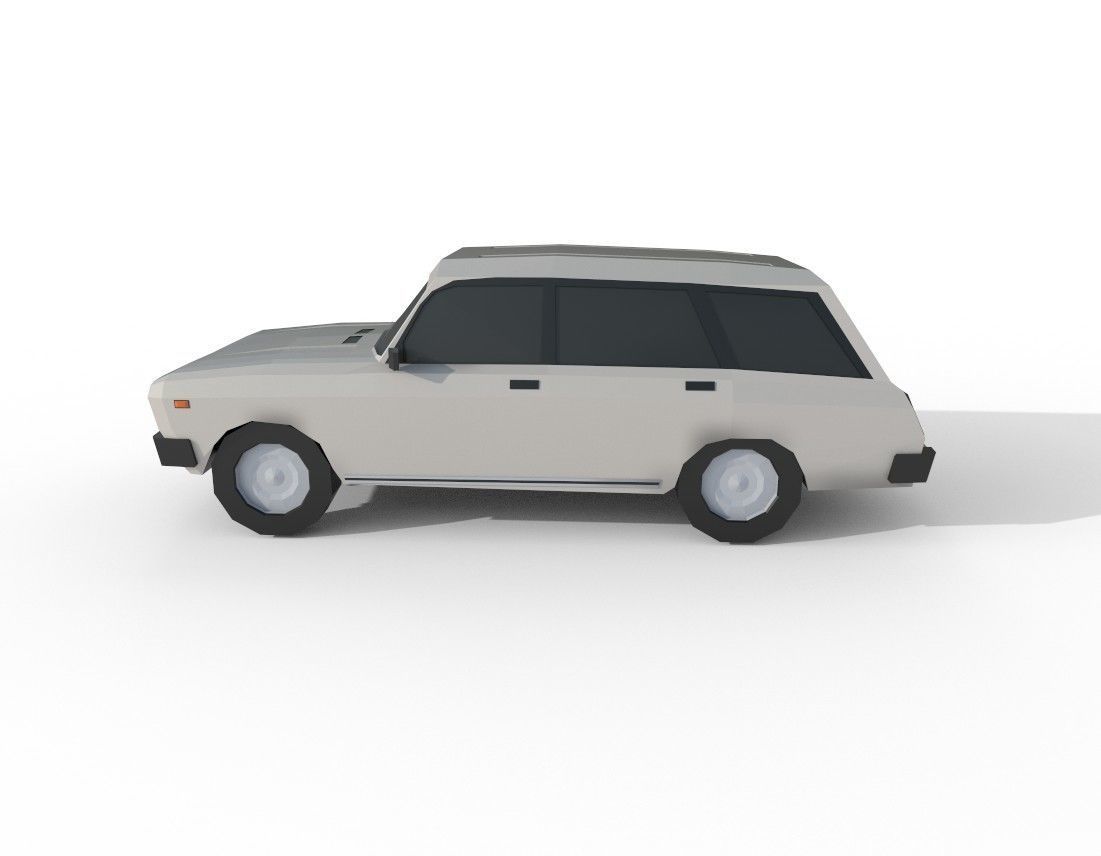 Lada 2104 1984 - 1534 poly - 5 Diffirent Colour Low-poly Low-poly 3D model_5
