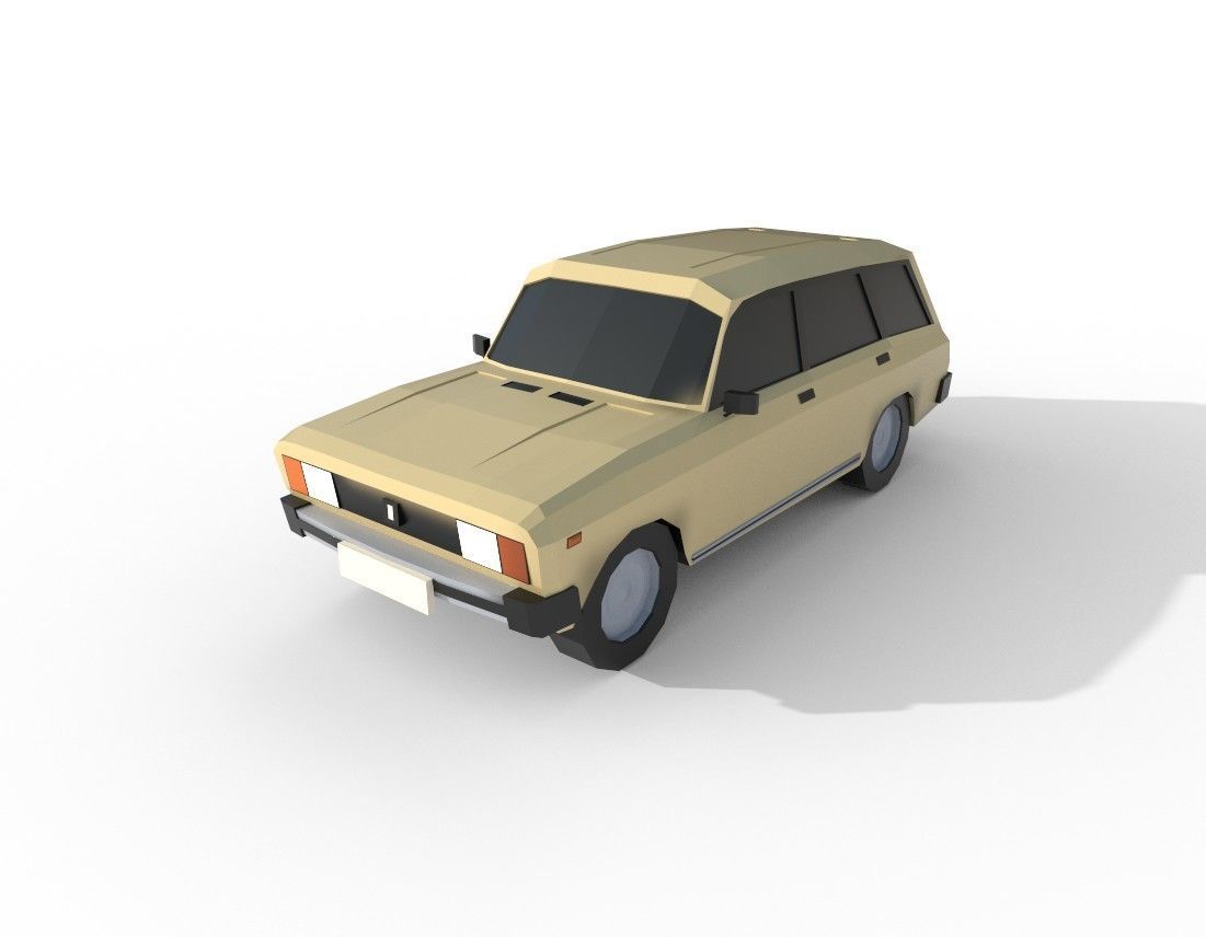 Lada 2104 1984 - 1534 poly - 5 Diffirent Colour Low-poly Low-poly 3D model_2