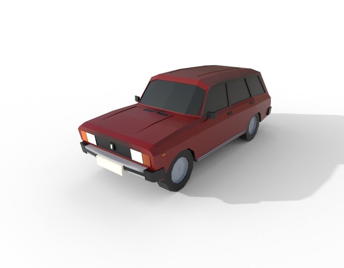 Lada 2104 1984 - 1534 poly - 5 Diffirent Colour Low-poly Low-poly 3D model_3