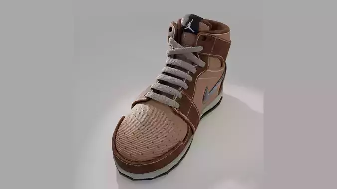 Low Poly Stylized Nike Air Jordan - PBR