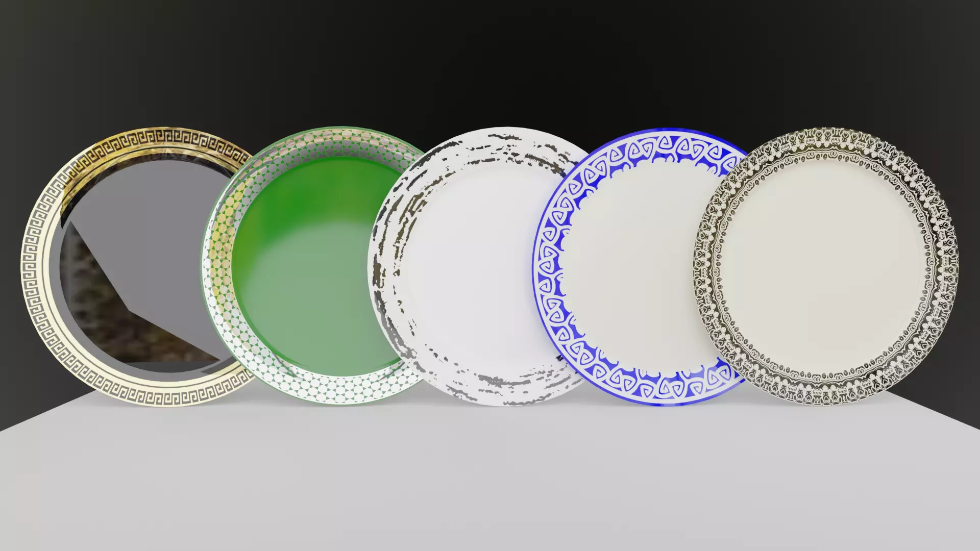 Designer Dinnerware Set Free low-poly 3D model