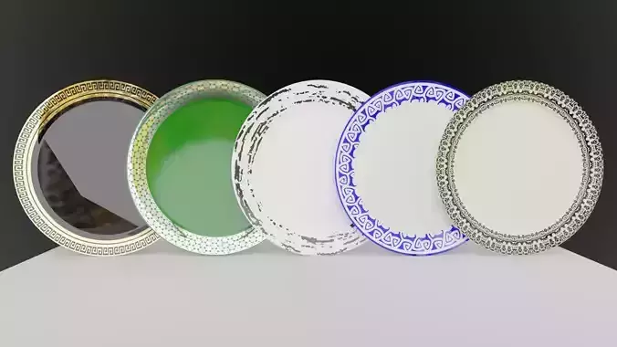 Designer Dinnerware Set Free low-poly 3D model