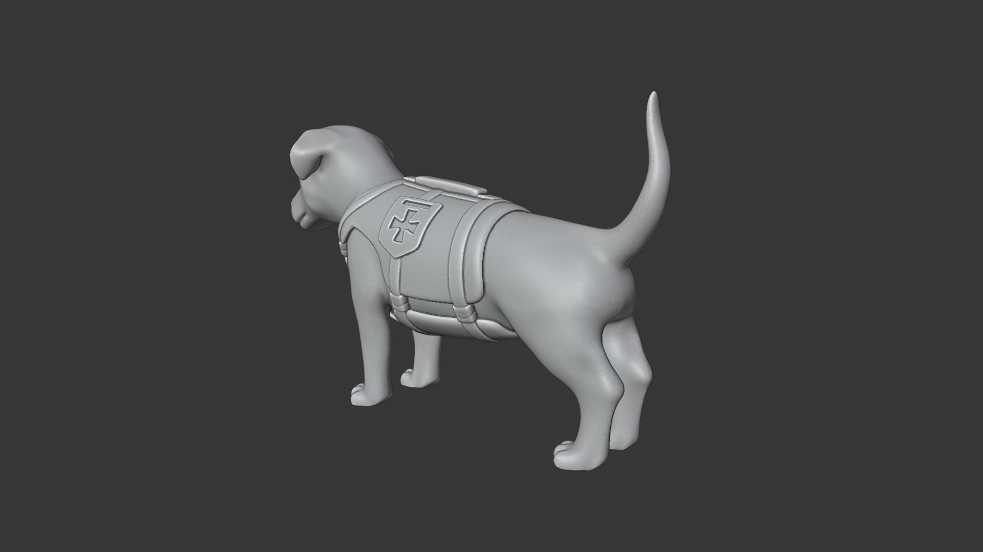 Jack Russell Terrier Patron Ukrainian Dog Landmine Finder 3D print model_4