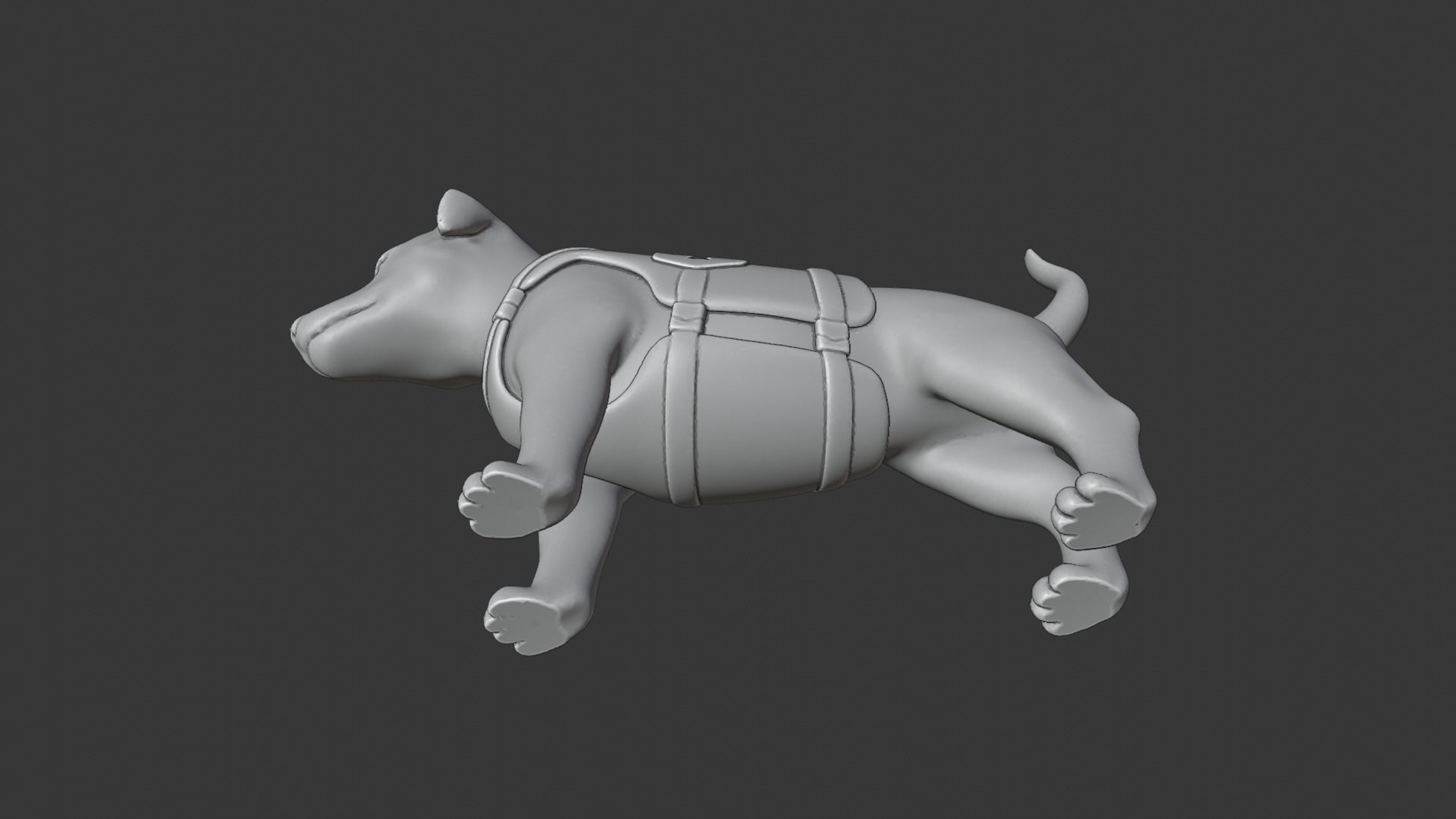 Jack Russell Terrier Patron Ukrainian Dog Landmine Finder 3D print model_6