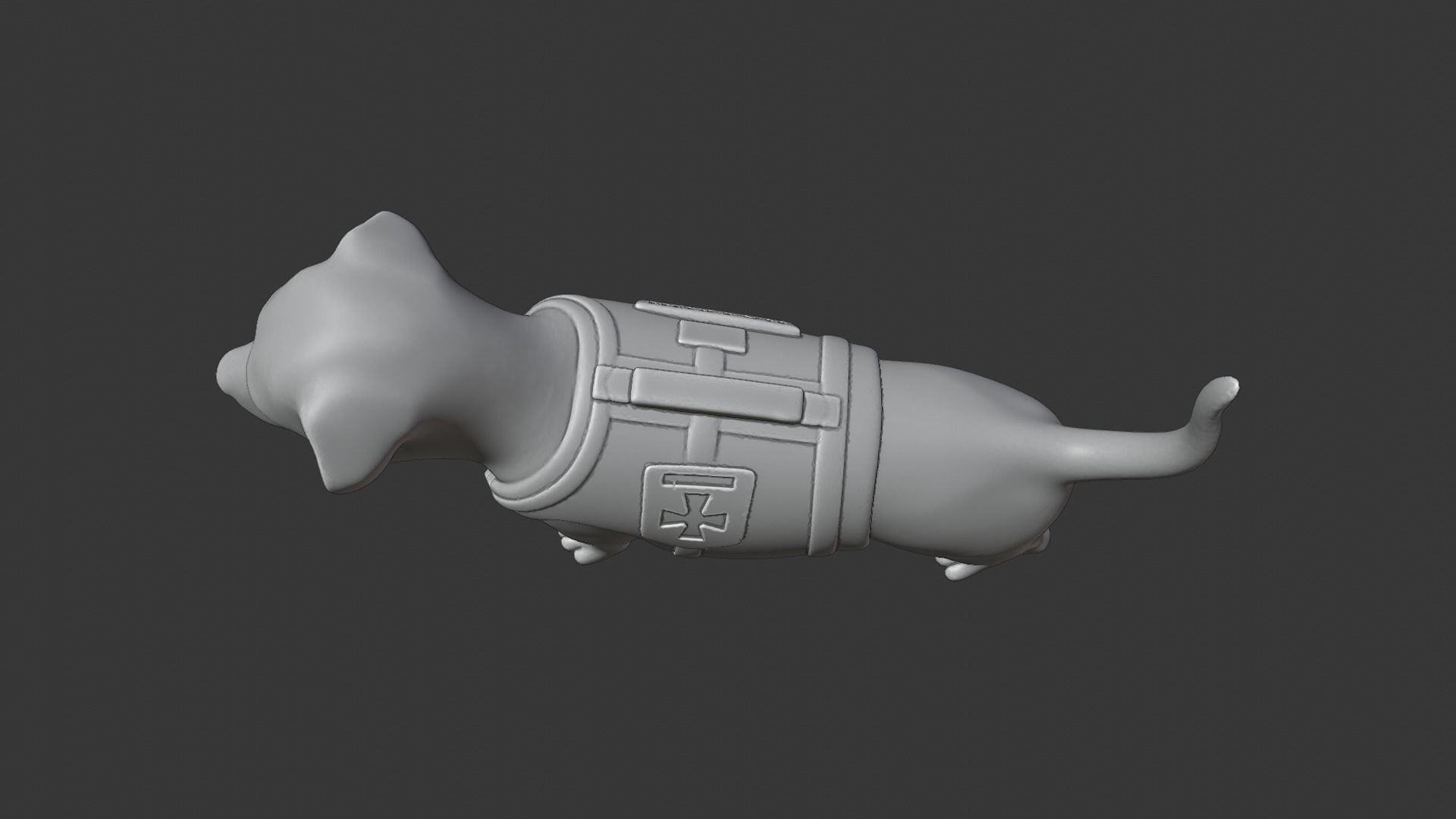 Jack Russell Terrier Patron Ukrainian Dog Landmine Finder 3D print model_5