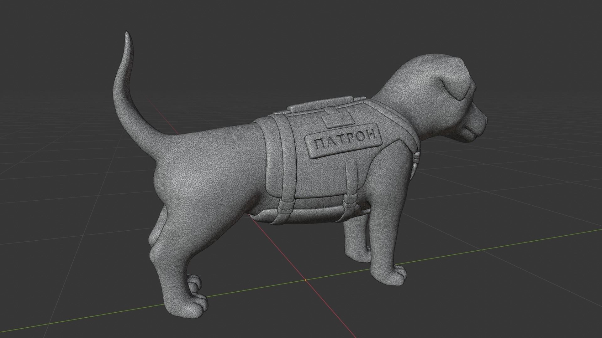 Jack Russell Terrier Patron Ukrainian Dog Landmine Finder 3D print model_9