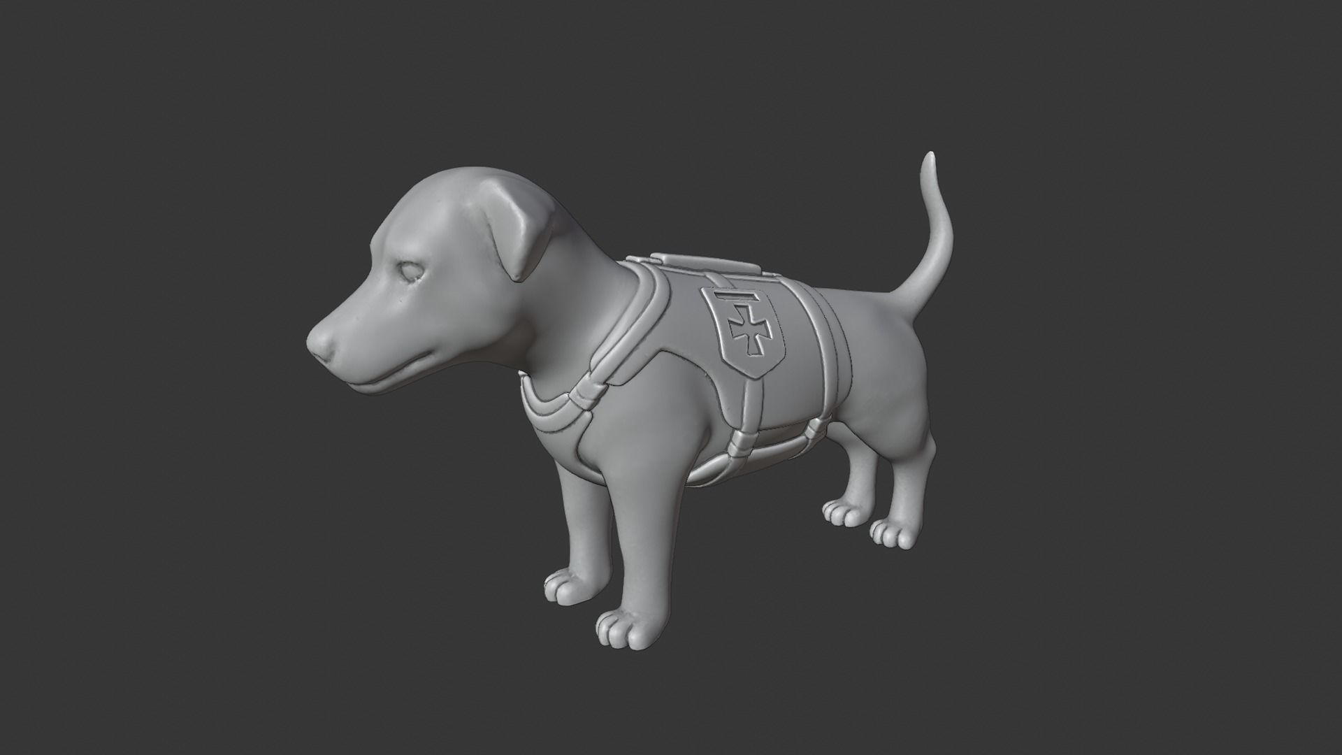 Jack Russell Terrier Patron Ukrainian Dog Landmine Finder 3D print model_1