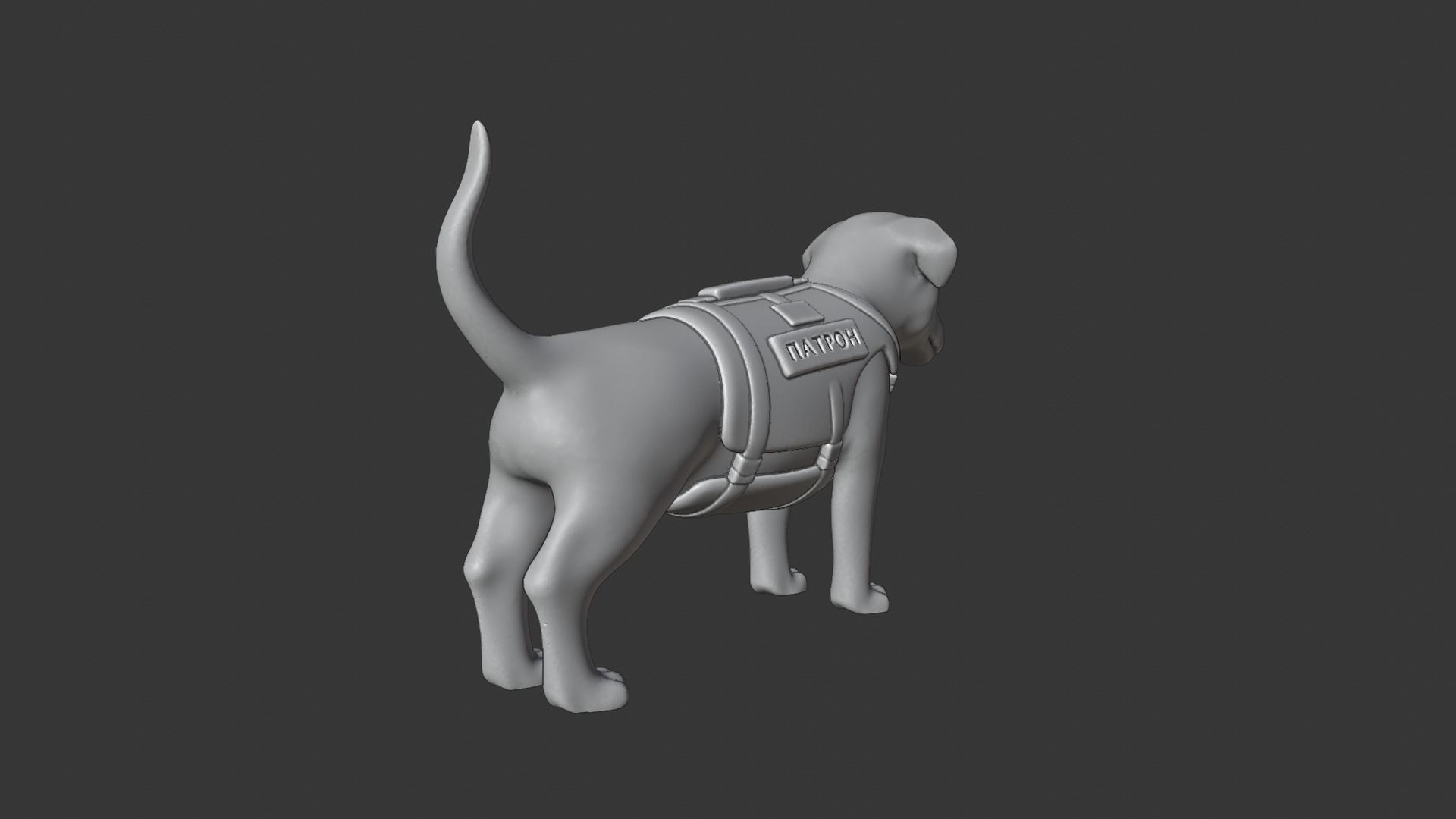 Jack Russell Terrier Patron Ukrainian Dog Landmine Finder 3D print model_3