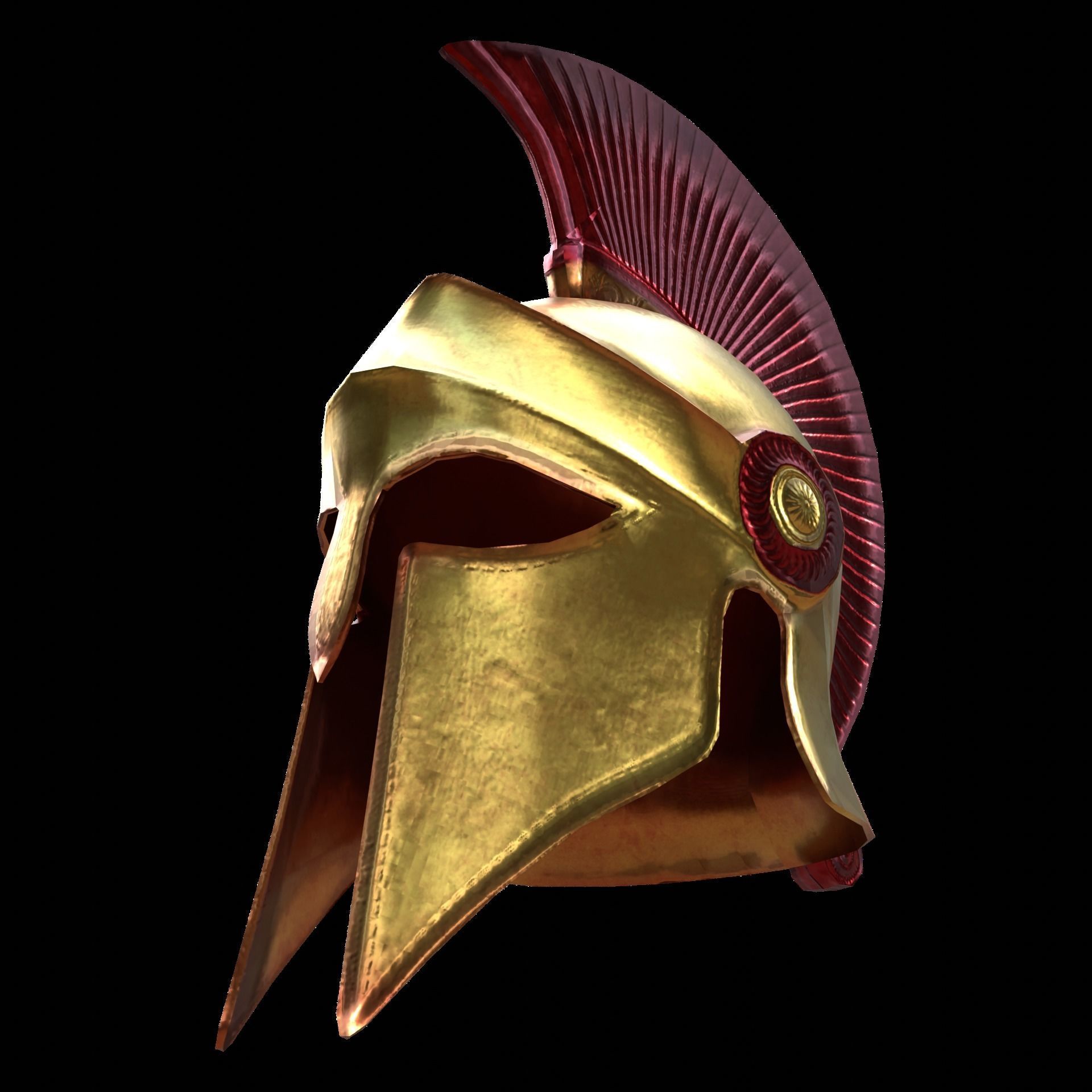 Sparta Helmet Low-poly 3D model_1