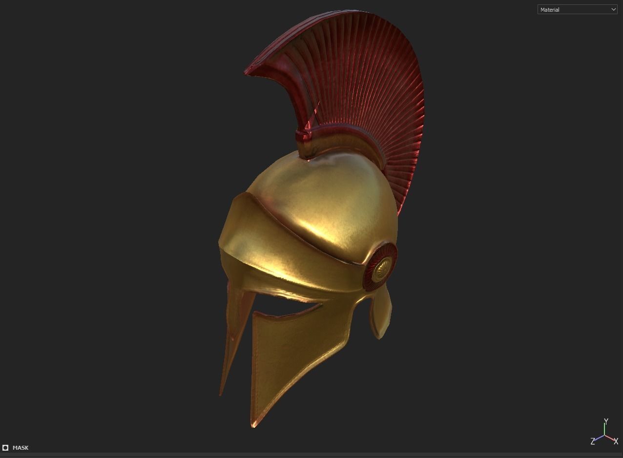 Sparta Helmet Low-poly 3D model_22