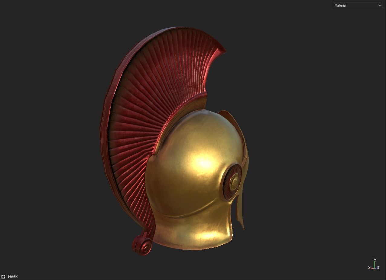 Sparta Helmet Low-poly 3D model_19