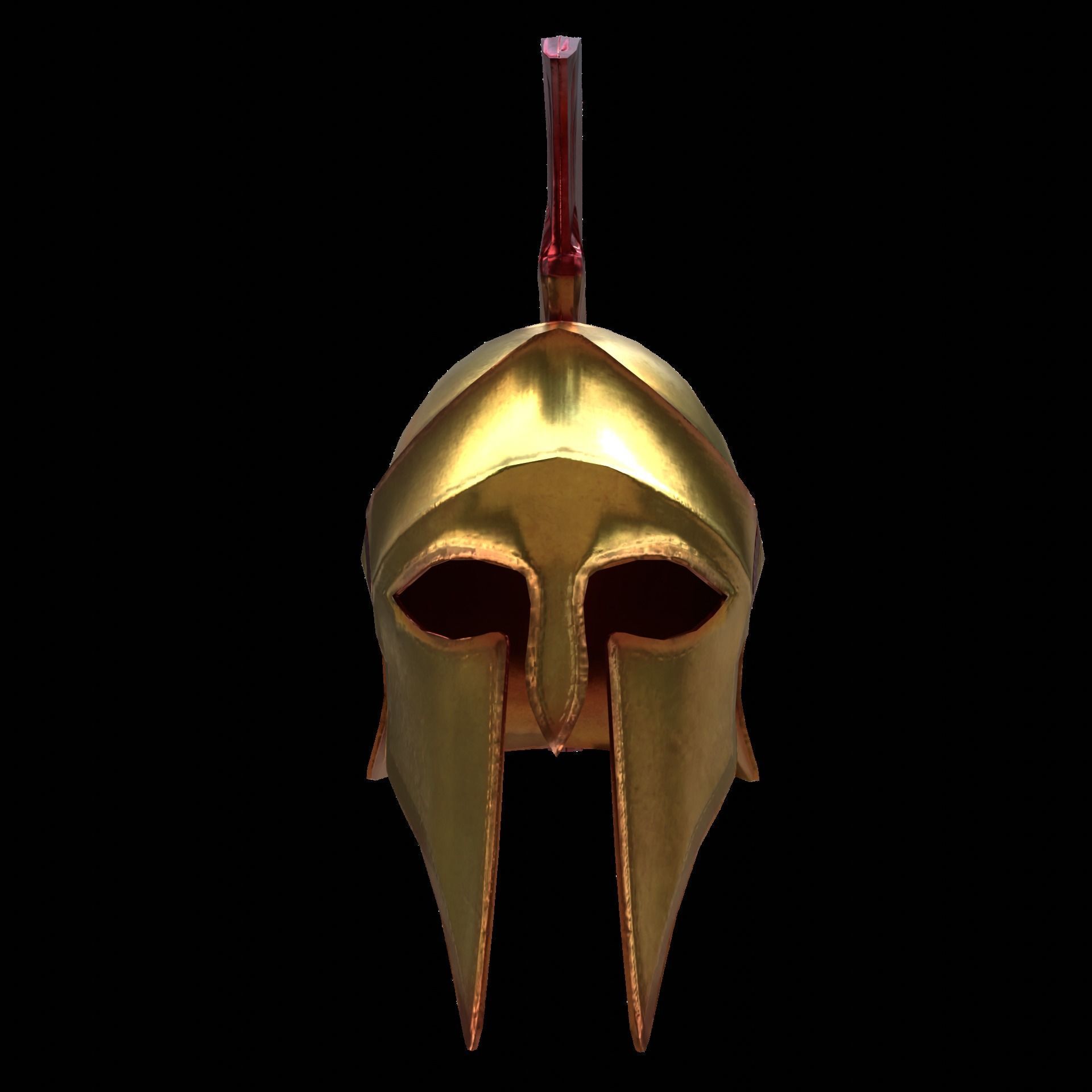 Sparta Helmet Low-poly 3D model_4