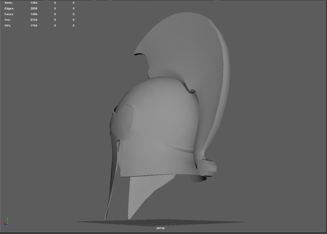 Sparta Helmet Low-poly 3D model_17