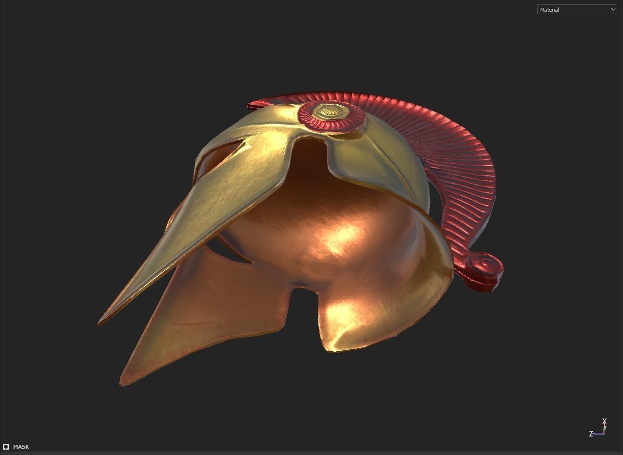 Sparta Helmet Low-poly 3D model_23