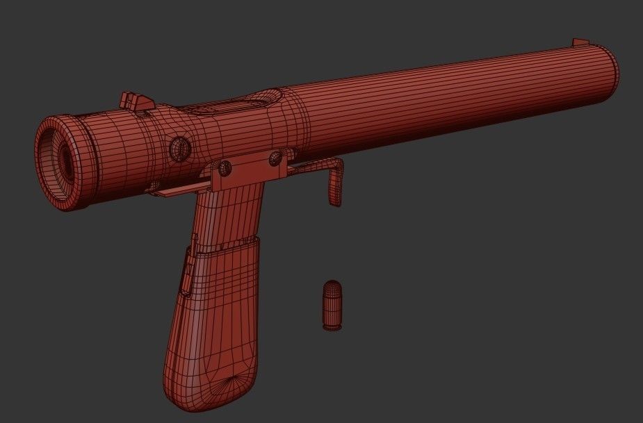 3D model Welrod Mk II Suppressed Pistol VR / AR / low-poly | CGTrader
