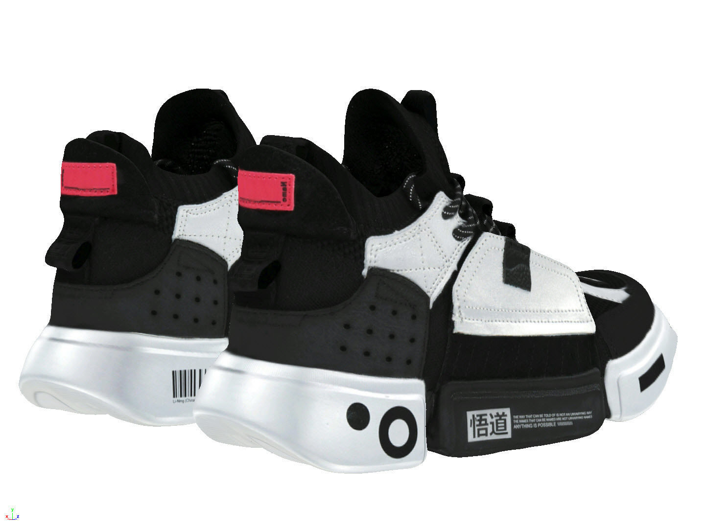 Cyberpunk fashion sneaker scifi future shoes footwear 3D model_5