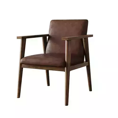 Leather Dining Chair ID185 3D model