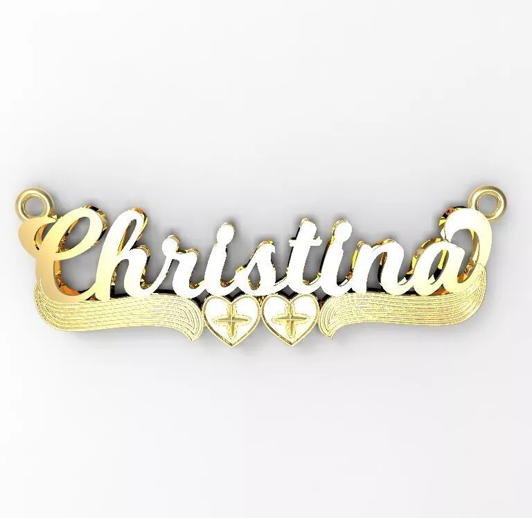 christina name plate 3D print model