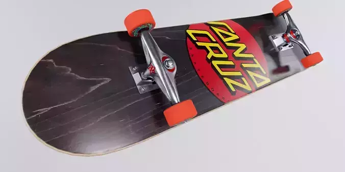 Skateboard Deck PBR Low-poly 3D model
