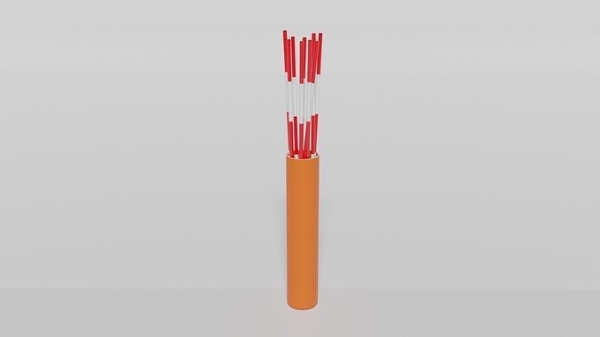 Marking poles Low-poly 3D model