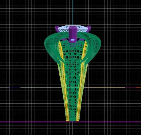 Fantasy engagement ring with diamond in center 3D print model_3