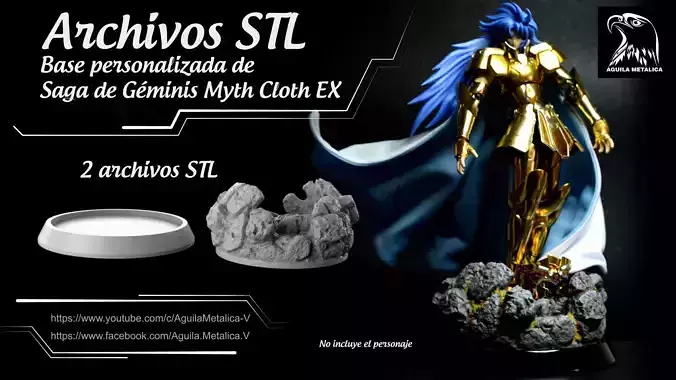 Saint Seiya Saga de Geminis Base 3D Print Archivos STL 3D print 3D print model
