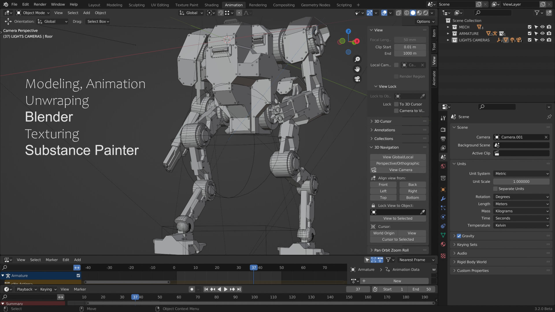 Mech  01 - Hornet Low-poly 3D model_6
