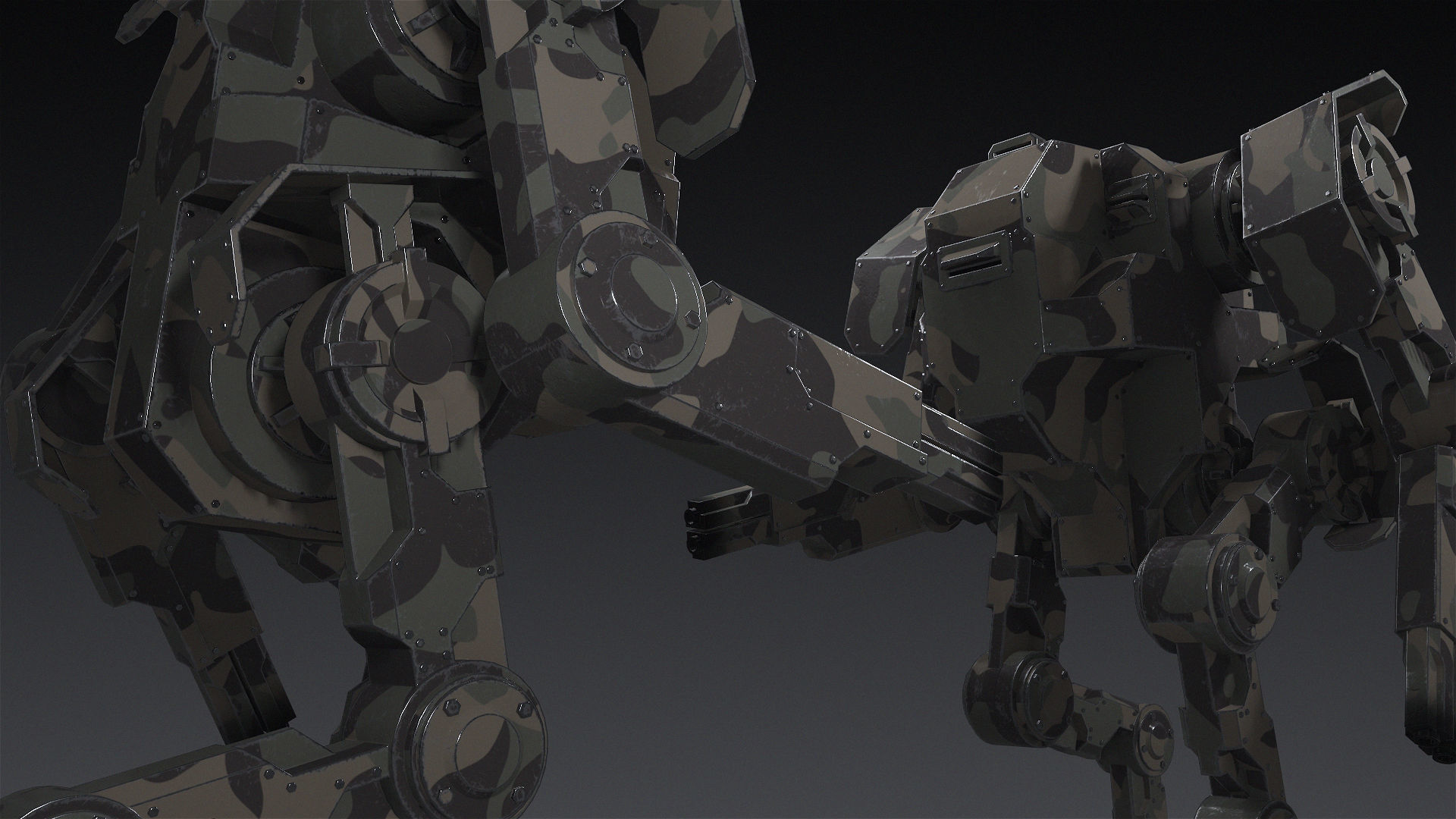 Mech  01 - Hornet Low-poly 3D model_12