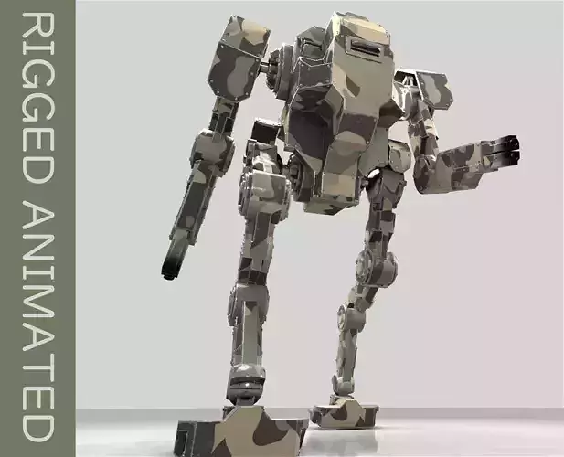 Mech  01 - Hornet Low-poly 3D model