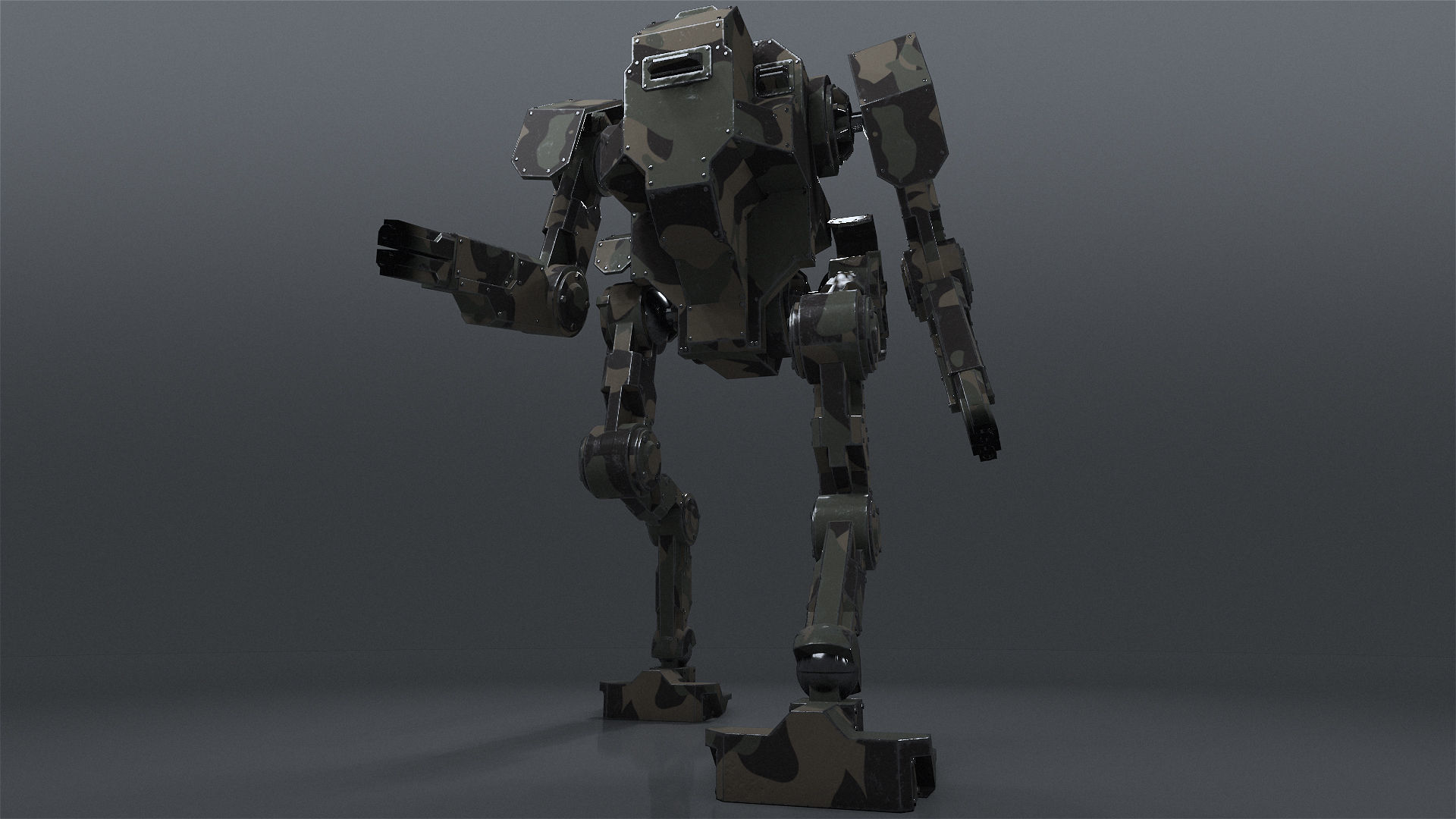 Mech  01 - Hornet Low-poly 3D model_7